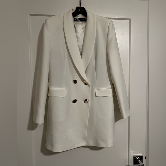zara off white blazer